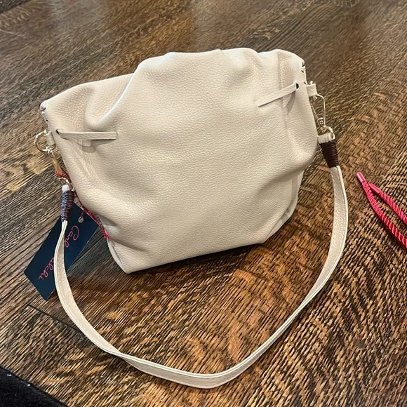 Carlos Falchi Tan Medium Butterfly Bag with Crystal Strap - Picture 6 of 14